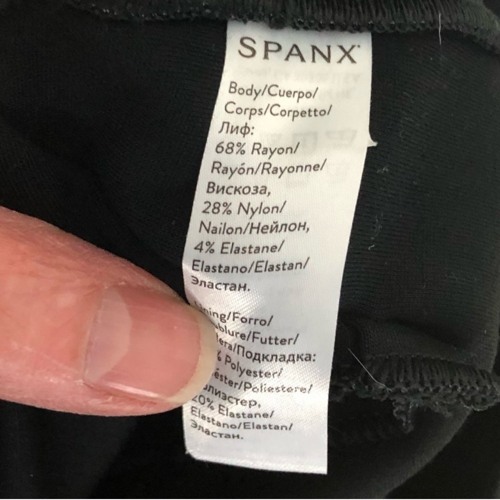 SPANX Back-Seam Skinny Ponte Pants Black Size L Smoothing Pull-On - Picture 8 of 9